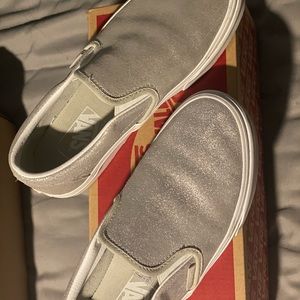 Silver/glitter vans